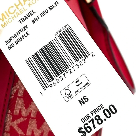 Michael Kors Medium Travel Duffle Satchel Bag (NWT)
Red/Gold - Picture 12 of 12